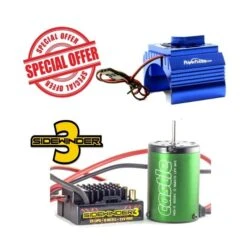 Castle Creations 1/10 WP SV3 Sidewinder ESC W/ 7700kv Motor + Cooling Fan Blue