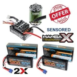 Castle Creations Mamba X 1/10 WP ESC 4600KV Sensored Motor W/ 2x 3S Lipo EC5 -Model Toys Shop 010 0145 03 2x lipos ec5 3s 50c