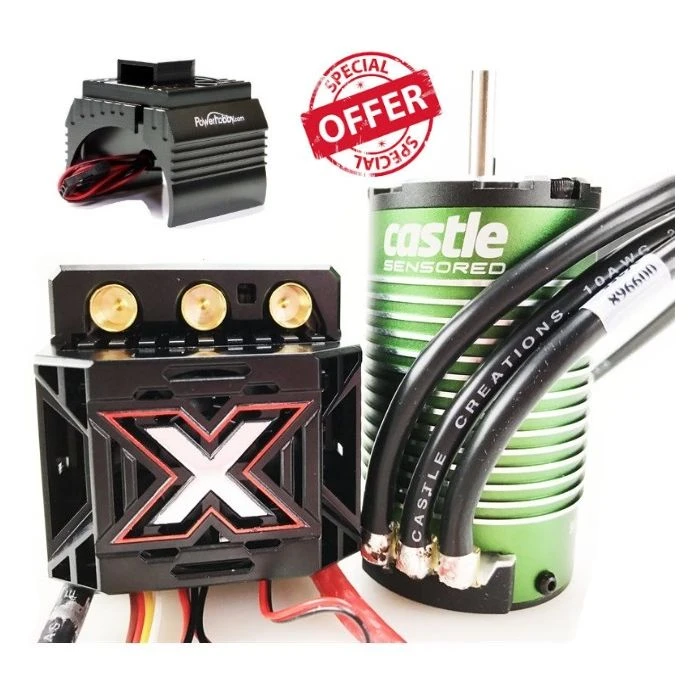 Castle Creations Monster X 25.2V ESC 1512-2650kV Motor Combo W/ Cooling Fan Gun 4 Castle Creations Monster X 25.2V ESC 1512-2650kV Motor Combo W/ Cooling Fan Gun - Image 2