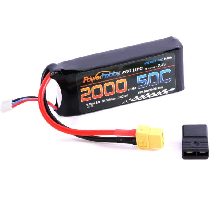 Powerhobby 2s 7.4v 2000mah 50c Lipo Battery W XT60 + Adapter 3 Powerhobby 2s 7.4v 2000mah 50c Lipo Battery W XT60 + Adapter