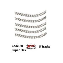 Atlas 2500 N Code 80 Super-Flex Track Black Ties / Nickel Silver Rail (5 Pack) -Model Toys Shop 2500x5