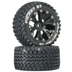 Duratrax DTXC3548 Picket ST 2.8 2WD Pre Mounted Rear Tires C2 Black (2) Rustler