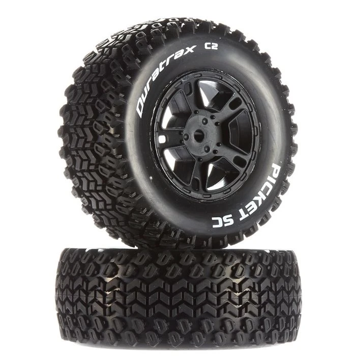 Duratrax DTXC3873 Picket SC C2 Mounted Tires / Wheels SC10 Rear (2) 3 Duratrax DTXC3873 Picket SC C2 Mounted Tires / Wheels SC10 Rear (2)