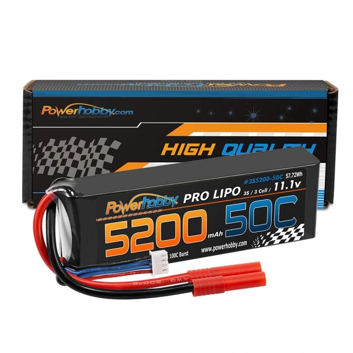 Powerhobby 3s 11.1V 5200mah 50c Lipo Battery W REDCAT 4.0mm Plug 3 Powerhobby 3s 11.1V 5200mah 50c Lipo Battery W REDCAT 4.0mm Plug