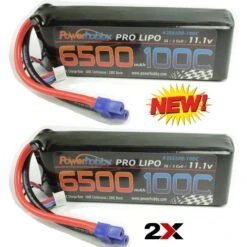 Powerhobby 3S 11.1V 6500mAh 100C Lipo Battery Pack W EC3 Plug ( 2 Pack )
