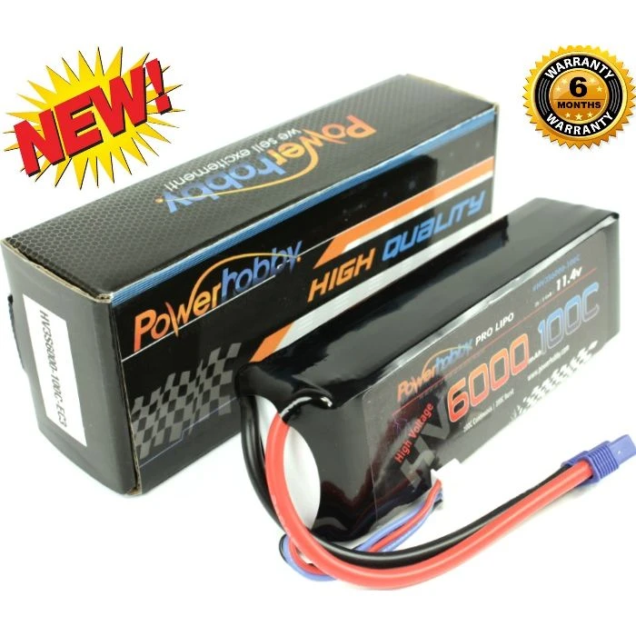 Powerhobby 3S 11.4V HV 6000mAh 100C Lipo Battery Pack W EC3 Plug 3-Cell (2) 5 Powerhobby 3S 11.4V HV 6000mAh 100C Lipo Battery Pack W EC3 Plug 3-Cell (2) - Image 3