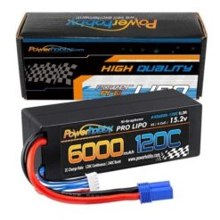 Powerhobby 4s 15.2v 6000MAH 120C Graphene + HV Lipo Battery W EC5 Plug Hard Case
