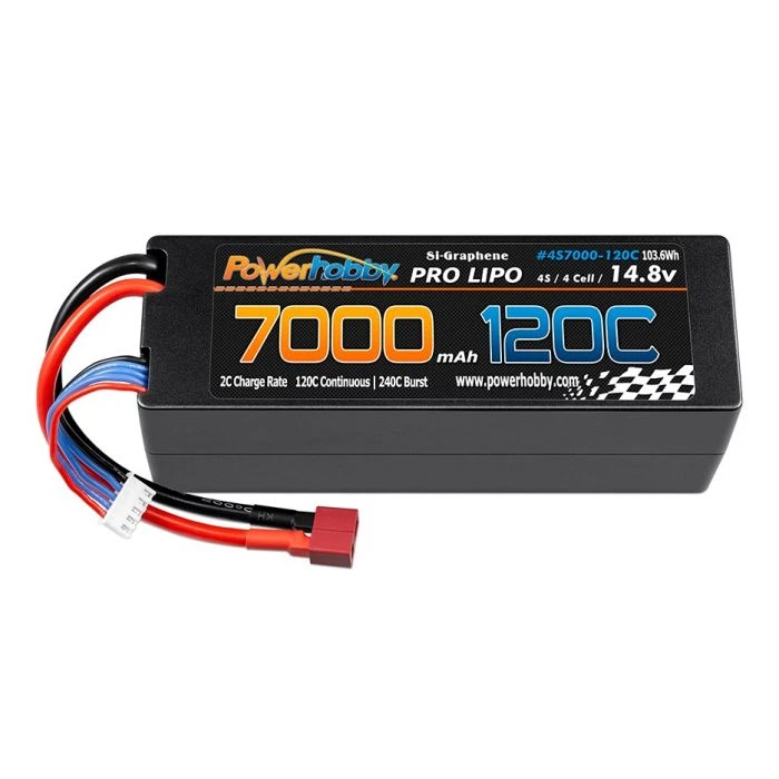 Powerhobby 4s 14.8V 7000MAH 120C Graphene Lipo Battery W DEANS Plug Hard Case 5 Powerhobby 4s 14.8V 7000MAH 120C Graphene Lipo Battery W DEANS Plug Hard Case - Image 3