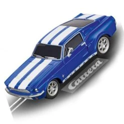 Carrera 64146 GO!!! 1967 Ford Mustang Race Blue 1/43 Scale Slot Car