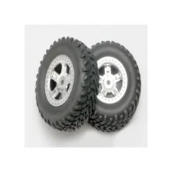 Traxxas 7073 SCT Mounted Tires & Wheels (2) Slash
