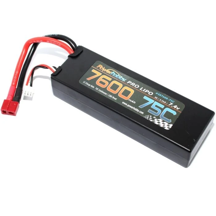 PowerHobby 2S 7.4V 7600mAh 75C Lipo Battery Pack W Deans Plug Hard Case 4 PowerHobby 2S 7.4V 7600mAh 75C Lipo Battery Pack W Deans Plug Hard Case - Image 2