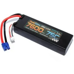 PowerHobby 2S 7.4V 7600mAh 75C Lipo Battery Pack W EC3 Plug Hard Case
