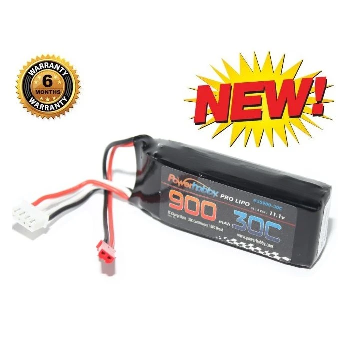 Powerhobby 3S 11.1V 900mAh 30C Lipo Battery Pack W JST Connetor 3 Powerhobby 3S 11.1V 900mAh 30C Lipo Battery Pack W JST Connetor