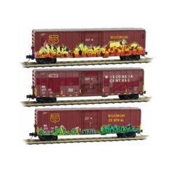 MicroTrains 99305330 N Scale Wisconsin Central 50' RS Boxcar Weathered 3