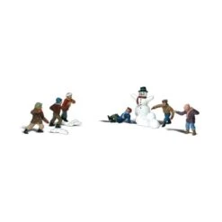 Woodland Scenics A1894 HO Train Figures Snowball Fight