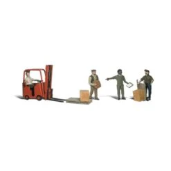 Woodland Scenics A2744 O Train Figures Workers W/Forklift