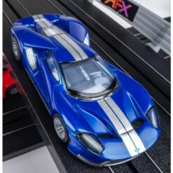 AFX Ford GT Frost Blue Slot Car Mega G+ HO Slot Car MegaG Plus