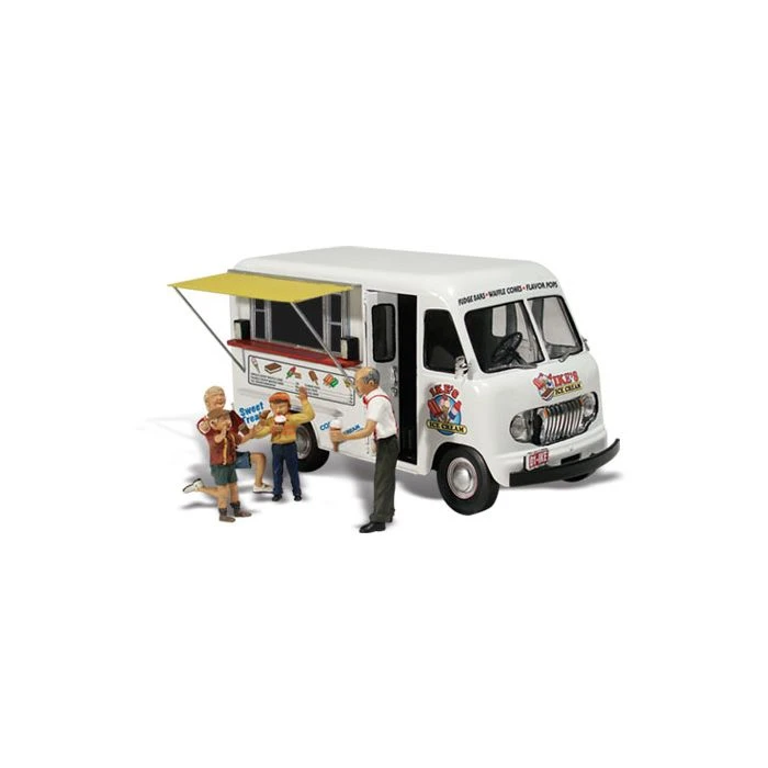 Woodland Scenics AS5541 HO Ike's Ice Cream Truck Vehicle Figure Built & Ready / 3 Woodland Scenics AS5541 HO Ike's Ice Cream Truck Vehicle Figure Built & Ready /
