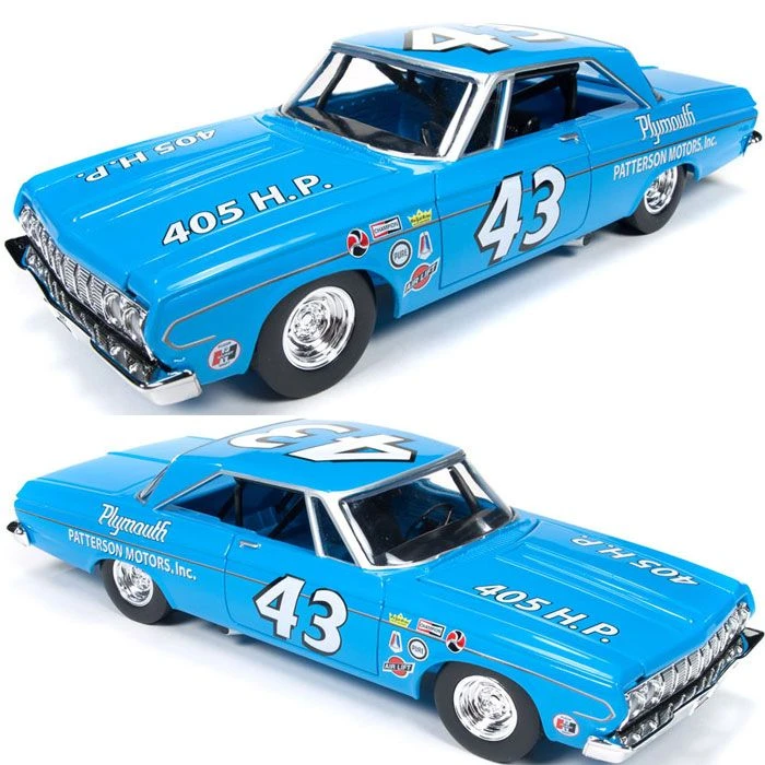 Autoworld Richard Petty 1964 Plymouth Belvedere Diecast Model Car 1/24 AW24001 3 Autoworld Richard Petty 1964 Plymouth Belvedere Diecast Model Car 1/24 AW24001