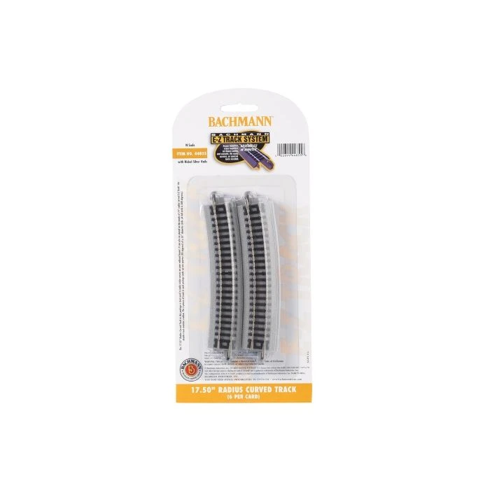 Bachmann 44855 N Scale E-Z 17.5" Radius Curve Track (6) 3 Bachmann 44855 N Scale E-Z 17.5" Radius Curve Track (6)