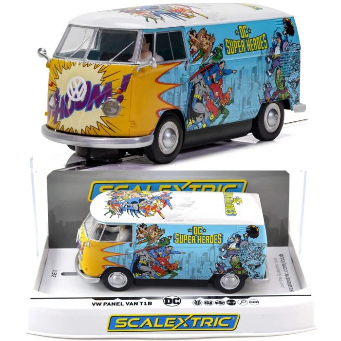 Scalextric C3933 VW Panel Van T1b DC Super Heroes Comics Slot Car 1/32 DPR 3 Scalextric C3933 VW Panel Van T1b DC Super Heroes Comics Slot Car 1/32 DPR