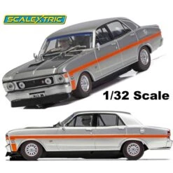 Scalextric C4037 Ford Falcon XW Silver Fox 1/32 Slot Car DPR