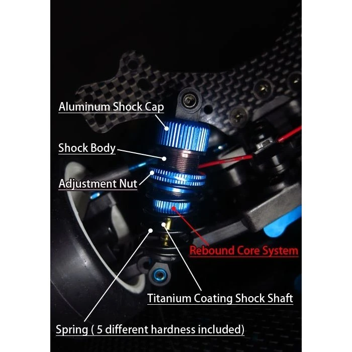 Yeah Racing DSG-0050GM Shock-Gear 50mm Damper Set GunMetal 1/10 RC Touring Car 8 Yeah Racing DSG-0050GM Shock-Gear 50mm Damper Set GunMetal 1/10 RC Touring Car - Image 6
