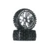 Duratrax Lockup ST Mounted Chrome Tire/Wheel Traxxas Rustler Stamp Jato Monstor