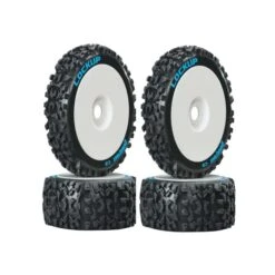 Duratrax DTXC3615 Lockup C2 Mounted Front / Rear Tires / Wheels (4) 1/8 Buggy