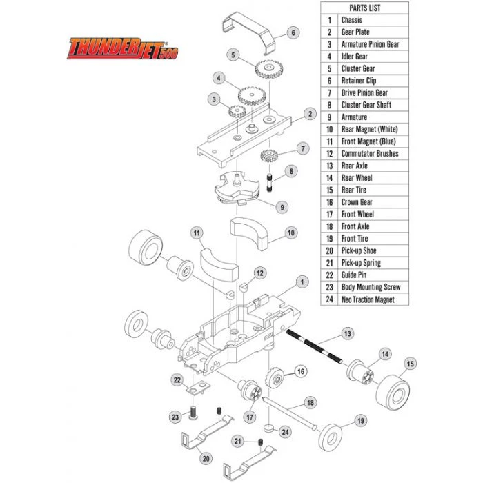 Auto World Thunderjet Ultra G Chassis Connect Plate Right Tjet Parts HO Slot Car - Image 2