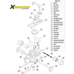 Auto World XTraction Chassis Parts Commutator Springs Ho Slot Car PSCXT-012 -Model Toys Shop exploded xtraction 13