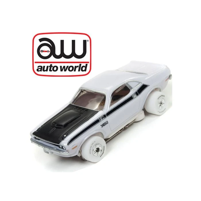 Auto World IWheels Dodge Challenger White Thunderjet Tjet AFX Ho Slot Car 3 Auto World IWheels Dodge Challenger White Thunderjet Tjet AFX Ho Slot Car