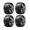 GRP 1:8 GT T02 Slick S7 MediumHard Mounted Tires Spoked Black Wheel (4) GTX02-S7