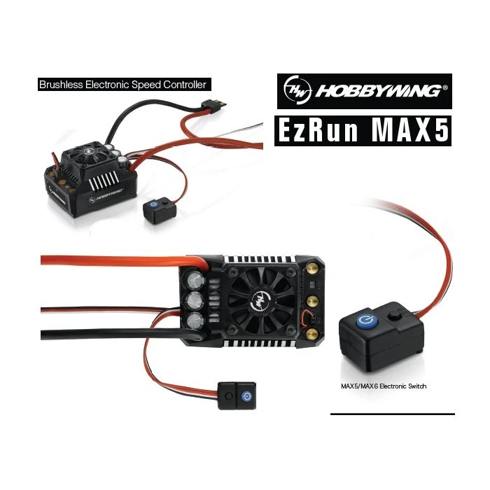 Hobbywing 30104000 EZRUN MAX5-V3 Brushless WP ESC 1/5 Buggy / Truggy 3-8S Lipo 3 Hobbywing 30104000 EZRUN MAX5-V3 Brushless WP ESC 1/5 Buggy / Truggy 3-8S Lipo