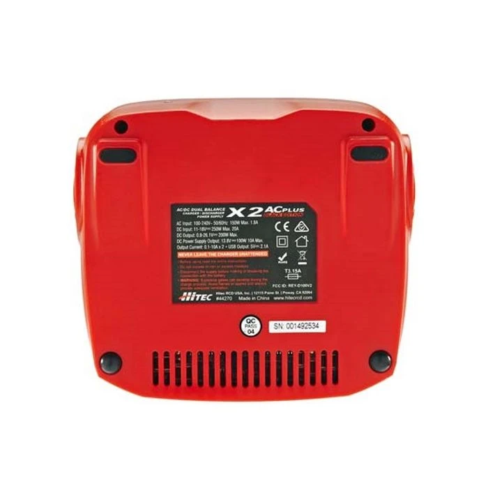 Hitec 44270 X2 AC Plus Black Edition AC/DC Balance Charger 6 Hitec 44270 X2 AC Plus Black Edition AC/DC Balance Charger - Image 4