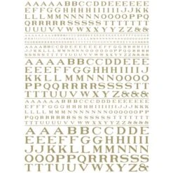 Woodland Scenics MG703 Roman R.R. Letters Gold 1/16-5/16" Train Decal Sheet