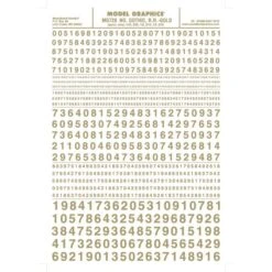 Woodland Scenics MG728 Gothic R.R. Numbers Gold 1/16-5/16"Train Decal Sheet