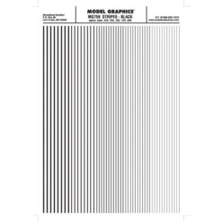Woodland Scenics MG759 Stripes Black .010 - 3/64" Train Decal Sheet