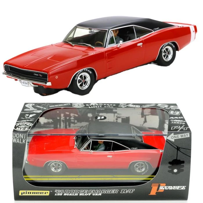 Pioneer 1968 Dodge Charger Hemi 426 Red P159 1/32 Slot Car For Scaelxtric DPR 3 Pioneer 1968 Dodge Charger Hemi 426 Red P159 1/32 Slot Car For Scaelxtric DPR