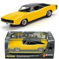 Pioneer 1968 Dodge Charger Hemi 426 Yellow P160 1/32 Slot Car For Scaelxtric DPR