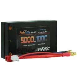 PowerHobby 2S 7.4V 5000mAh 100C Shorty Lipo Battery W 4mm ( 2 Pack) -Model Toys Shop ph 2s 5000mah 100c shorty 1 2