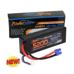 Powerhobby 2s 7.4v 5200mah 35c Lipo Battery W EC3 Plug 2-Cell ( 2 Pack ) -Model Toys Shop ph 2s 5200mah 35c ec3 01 1