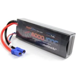Powerhobby 2S 7.6V HV 6000mAh 100C Lipo Battery Pack W EC5 Plug Hard Case