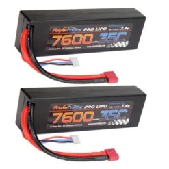 Powerhobby 2s 7.4v 7600mah 35c Lipo Battery W Deans Plug 2-Cell ( 2 Pack )