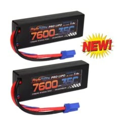 Powerhobby 2s 7.4v 7600mah 35c Lipo Battery W EC5 Plug 2-Cell ( 2 Pack )