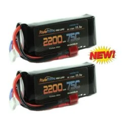 Powerhobby 3S 11.1V 2200mAh 75C Lipo Battery Pack W Deans Plug ( 2 Pack )