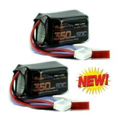 Powerhobby 3s 11.1v 350mah 50c Lipo Battery ( 2 Pack) Blade 180 CFX / 130 S