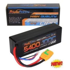 Powerhobby 3s 11.1v 5400mah 100c Lipo Battery W XT90 Plug Hard Case