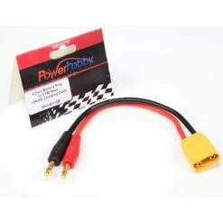 PowerHobby 4mm Banana Plug To XT90 Male 12AWG Charging Cable Charge Lead