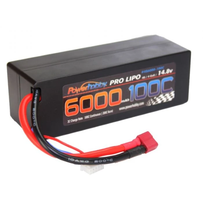 Powerhobby 4s 14.8v 6000mah 100c Lipo Battery W Deans Plug Hard Case 4 Powerhobby 4s 14.8v 6000mah 100c Lipo Battery W Deans Plug Hard Case - Image 2
